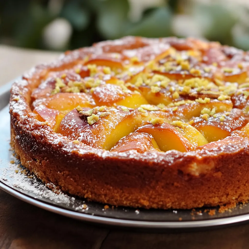 Torta con frutta e noci.