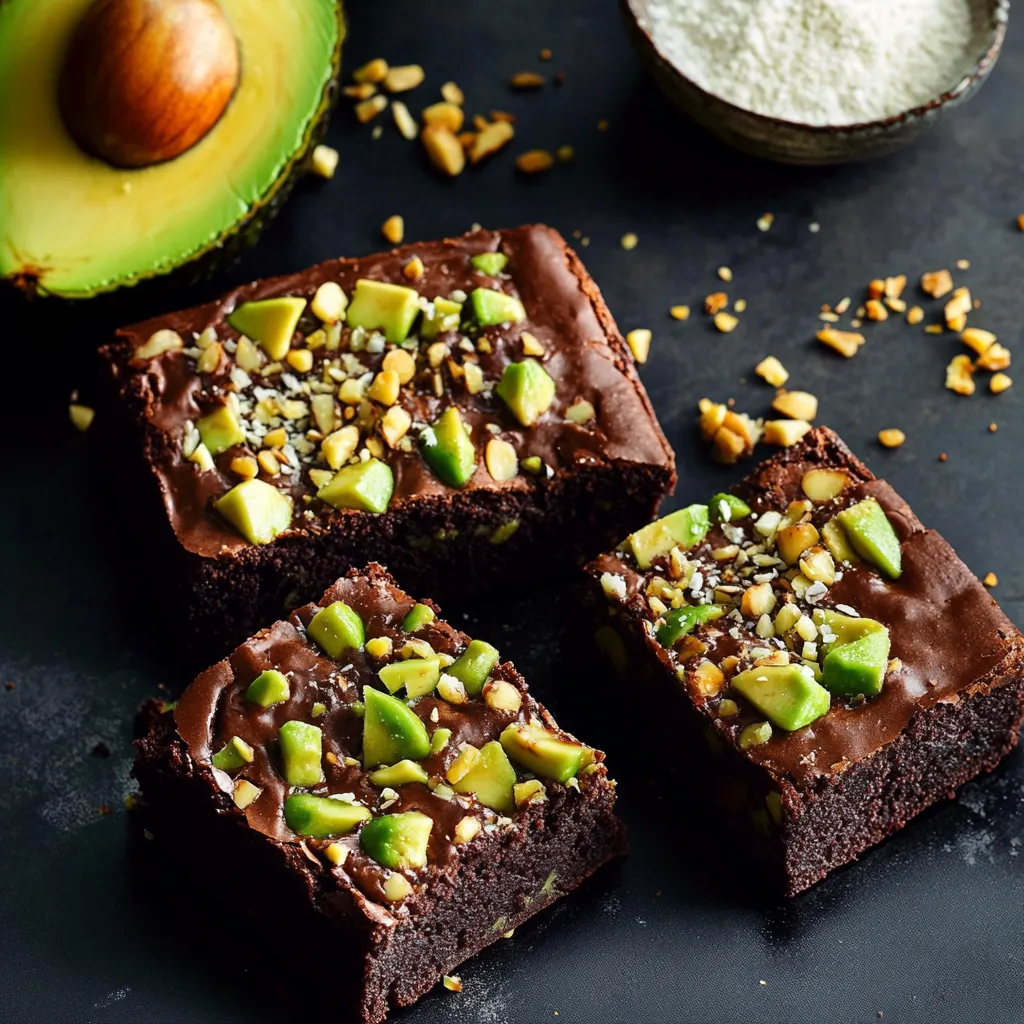 Un pezzo di cioccolato con avocado.