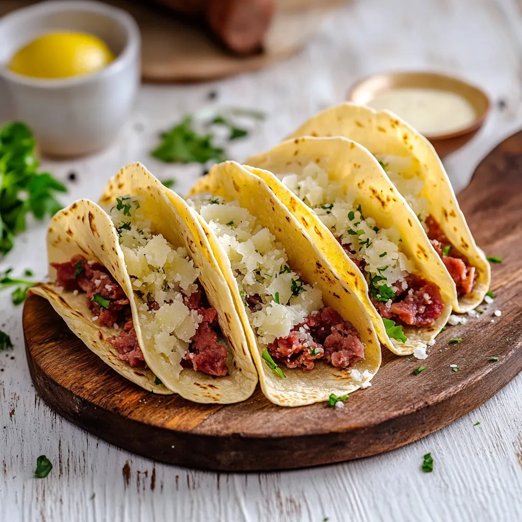 Quattro tacchini con carne e formaggio.