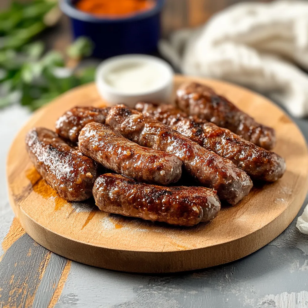 Sette pezzi di salame su un panno.