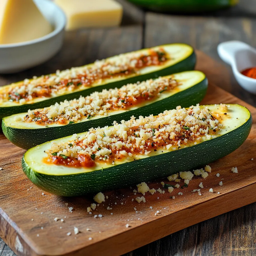 Zucchini con ricotta e spinaci.