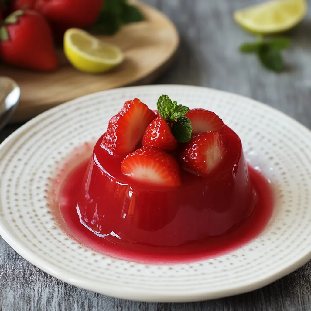 Un piatto di strawberry shortcake con frullati di limone.