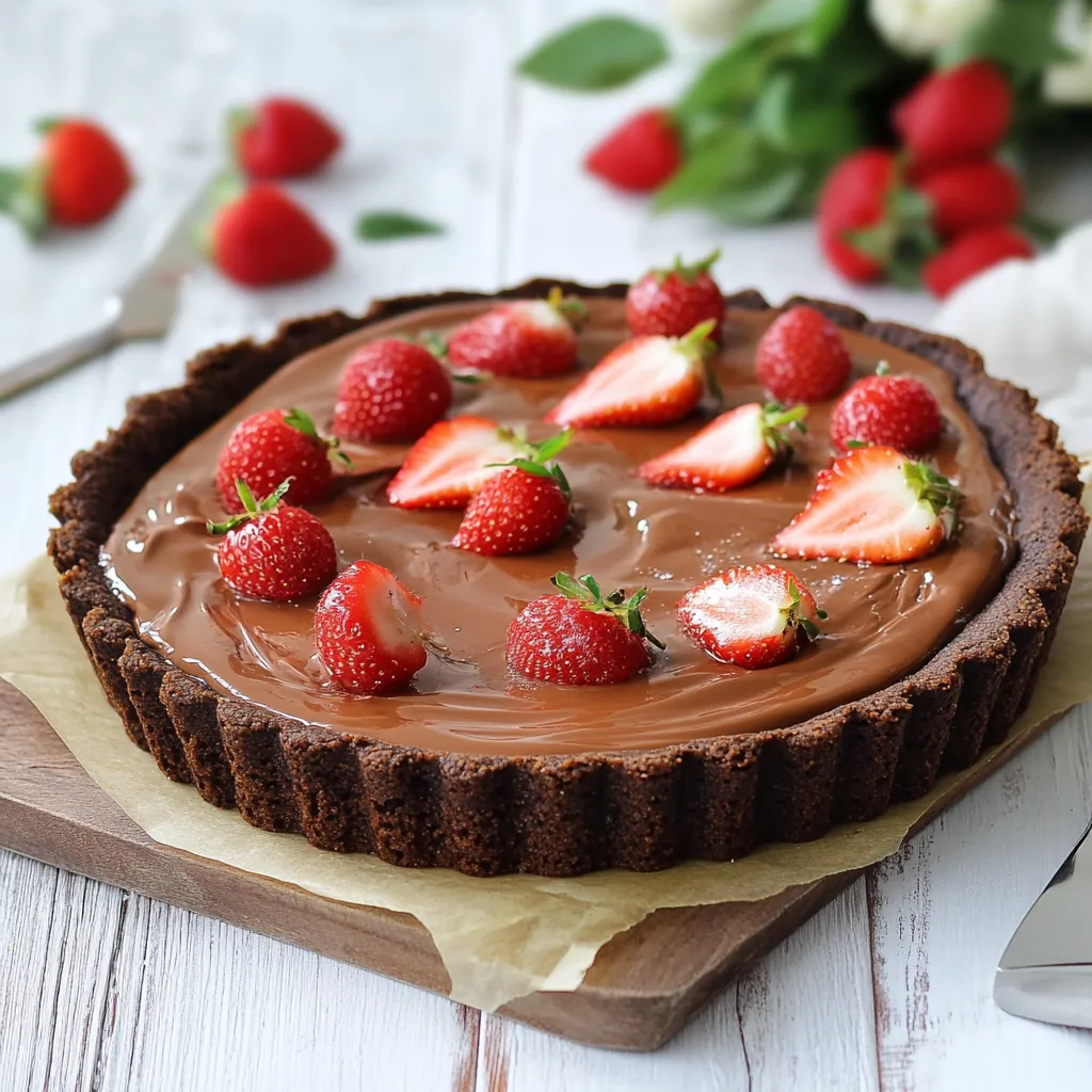 Torta con strawberry e chocolate.