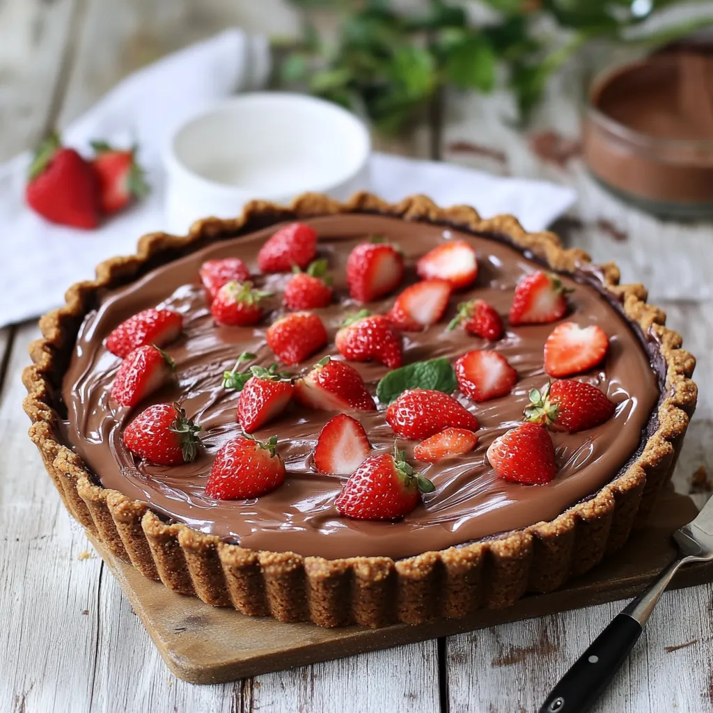 Torta con frullato di strawberry e chocolate.