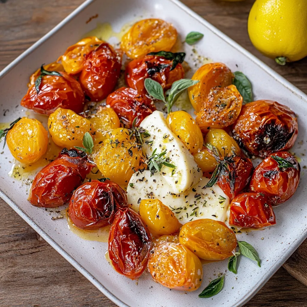 Piatti di pomodori con formaggio e basilico.