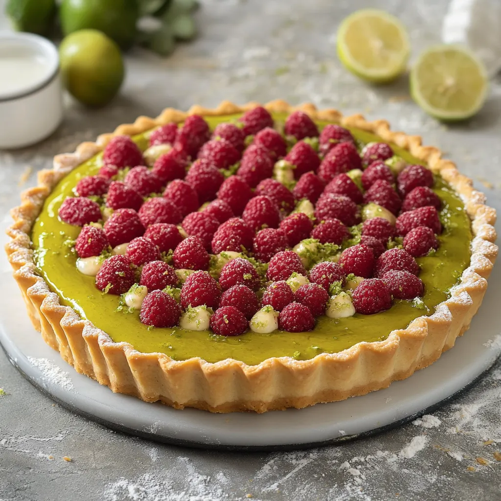 Torta con frutta rossa.