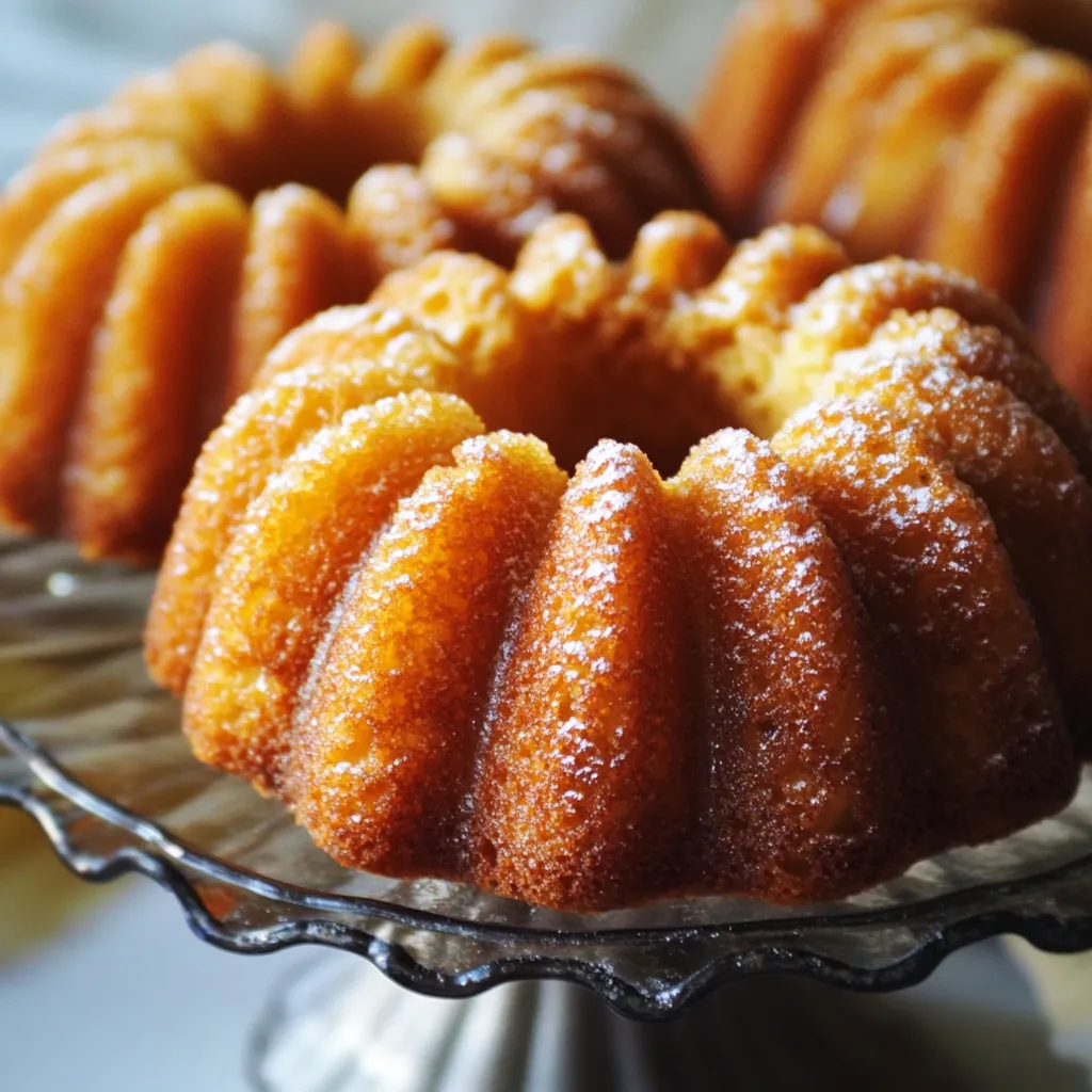 Cake in a glass plate.