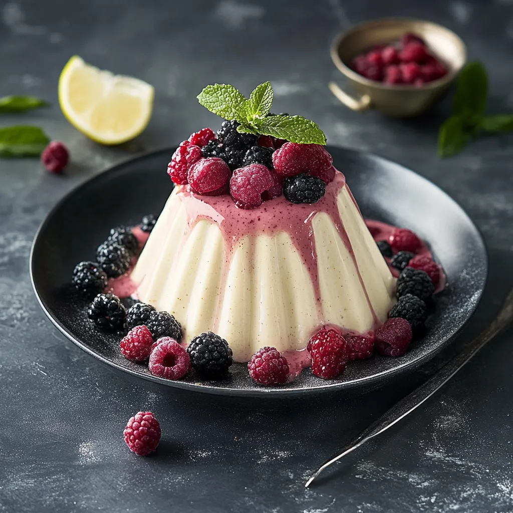 Un dolce con frutta e crema in una tazza.