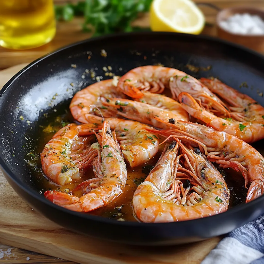 Pan di gamberi con erbe.