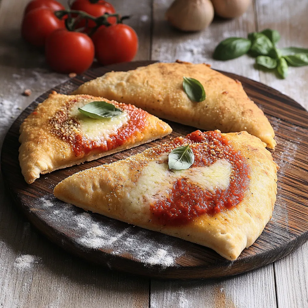 Due pizza con ricotta e basilico.