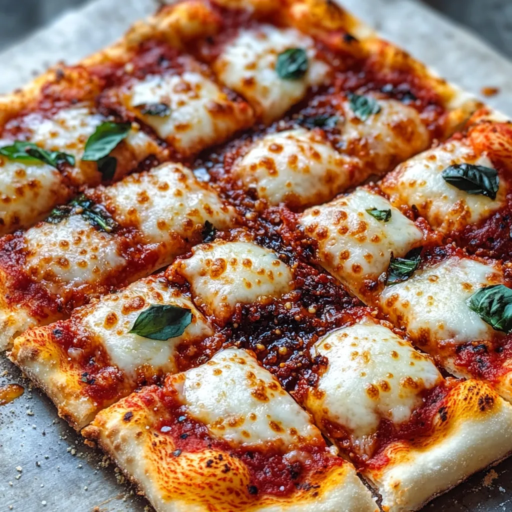 Pizza con ricotta e basilico.