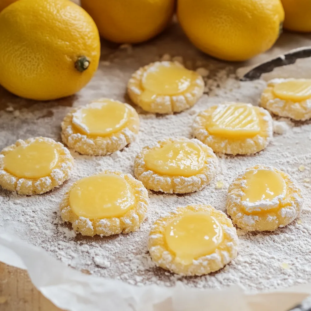 Un piatto di biscotti con la crema di limone.