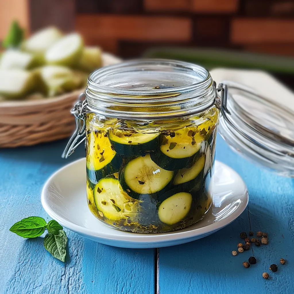 Vasi di zucchini con erbe.