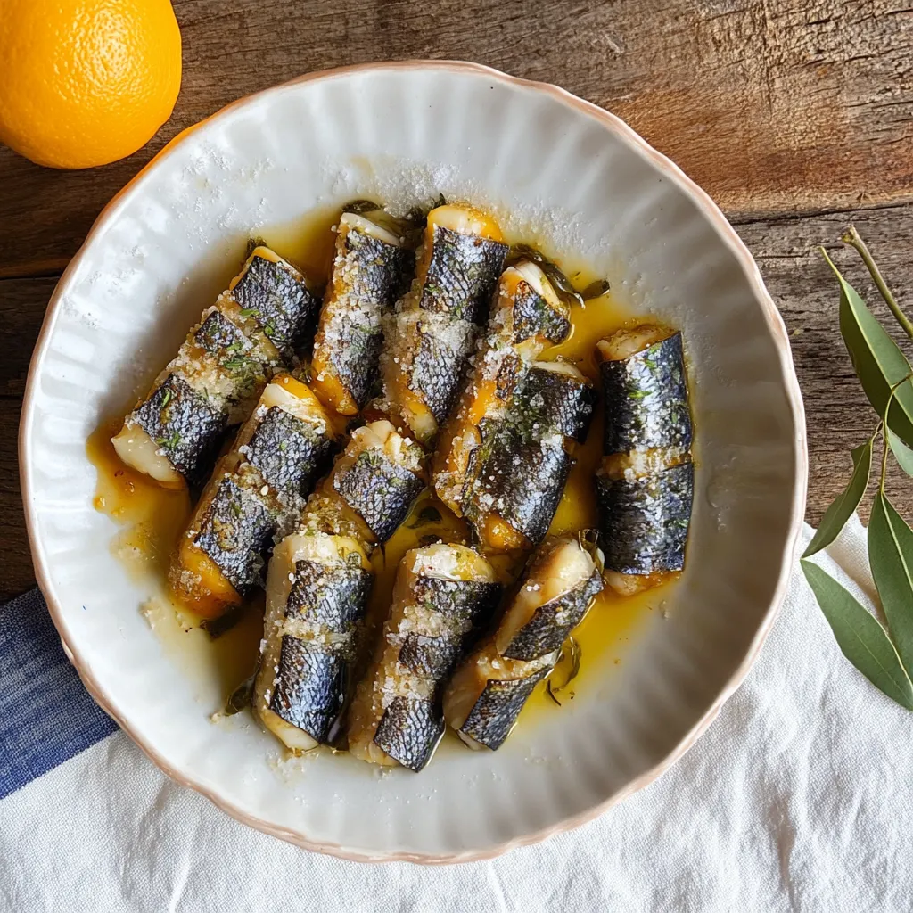Piatti di pesce in una ciotola con un limone accanto.