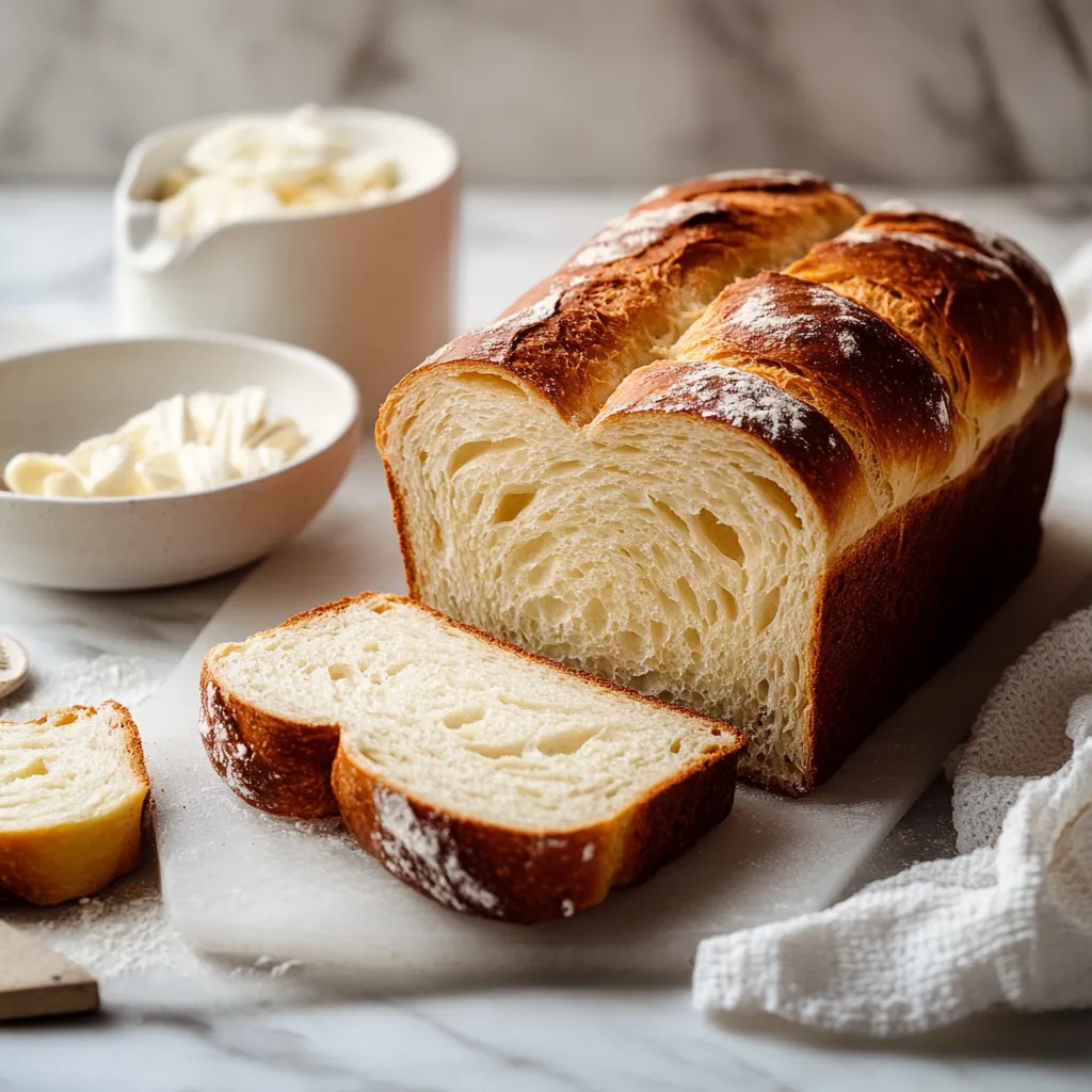 Un pane di pane con la parte inferiore tagliata.