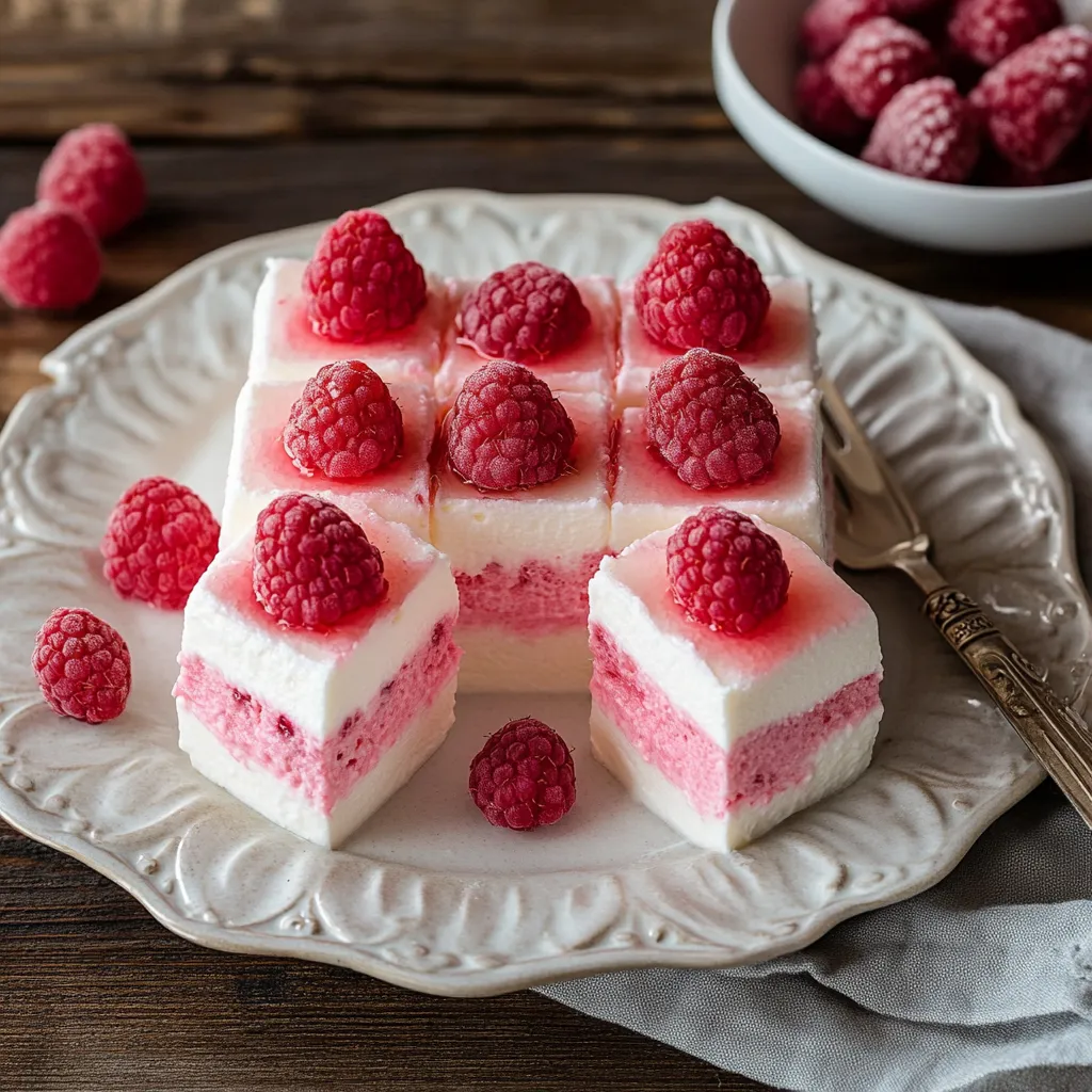 Un piatto di dolci con frullati di frutta rosse.