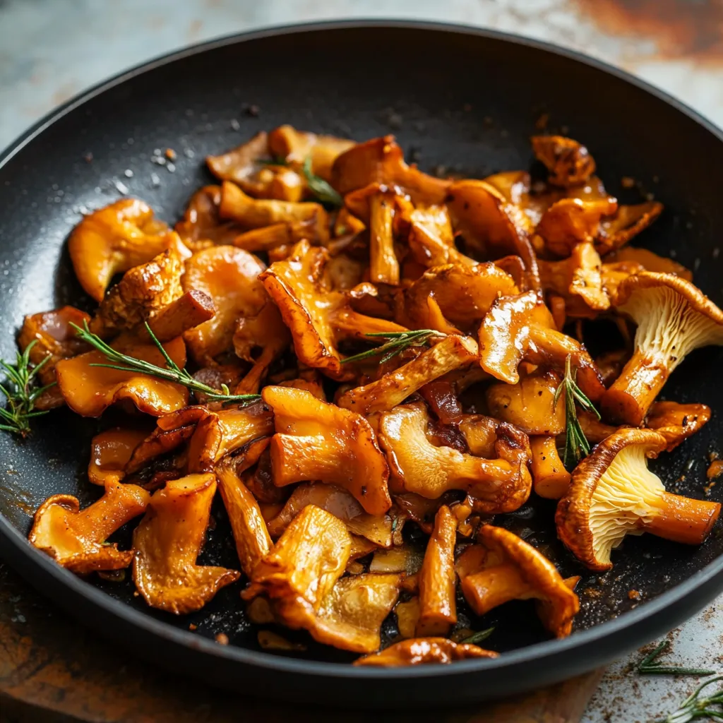 Una ciotola di funghi cotti.