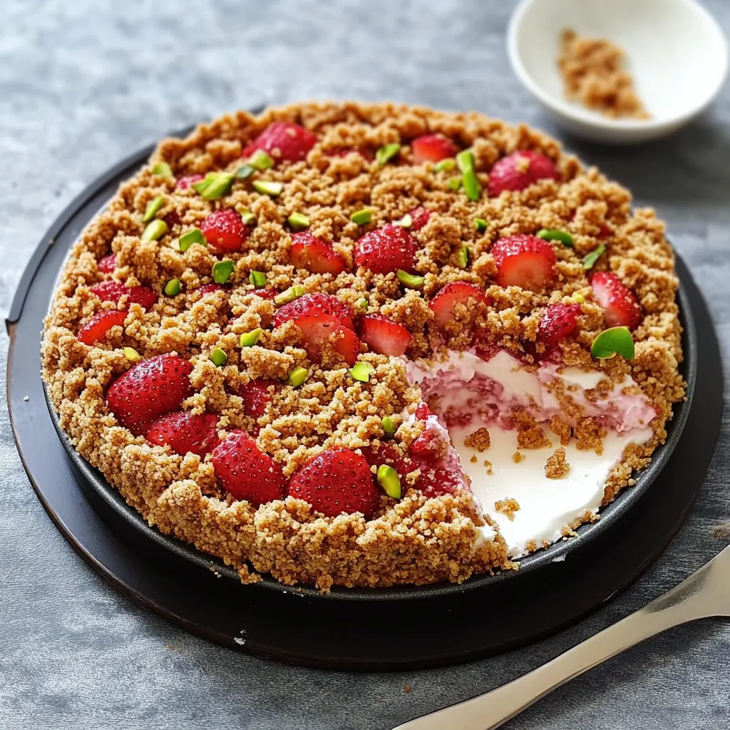 Un piatto di frullato con frutta e crema.