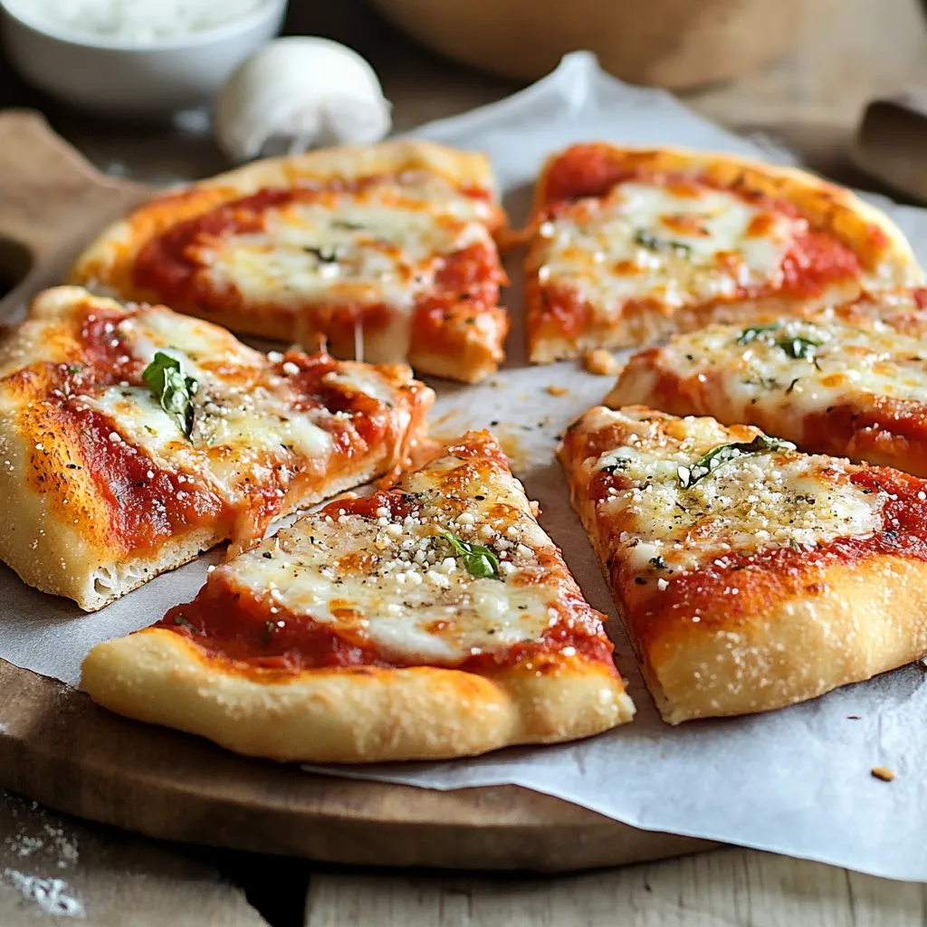 Pizza con formaggio e pomodoro.