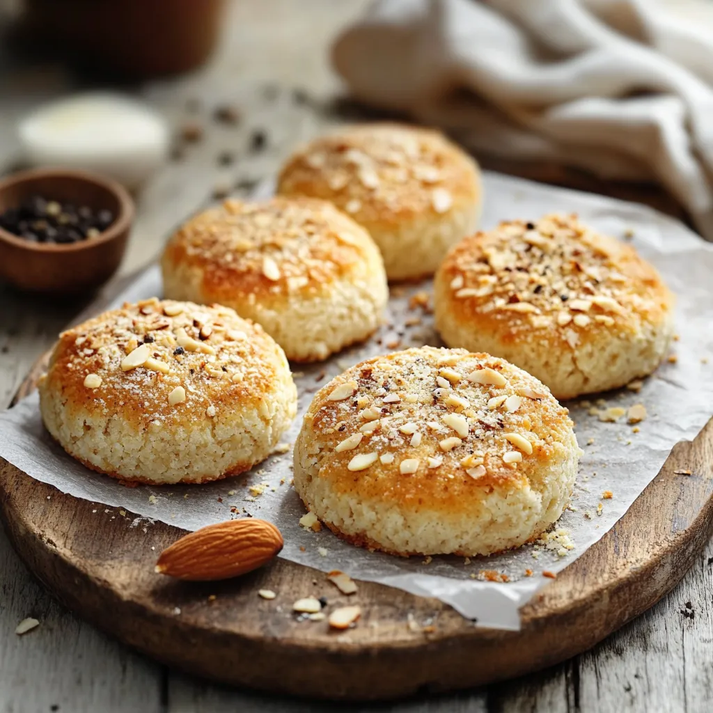 Quattro biscotti con semi di arachide.