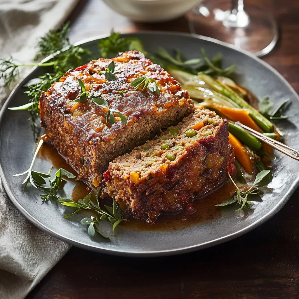 Un piatto di carne con verdure.