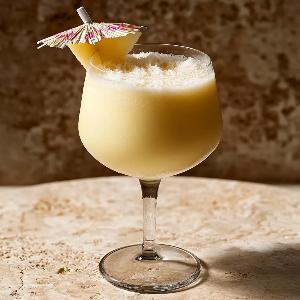 Una cocktail con frullato e una frullata in una coppa.