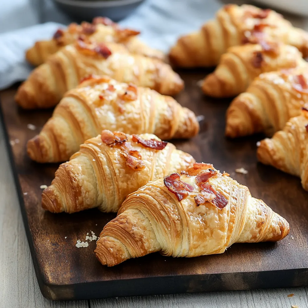 Croissant con bacon.