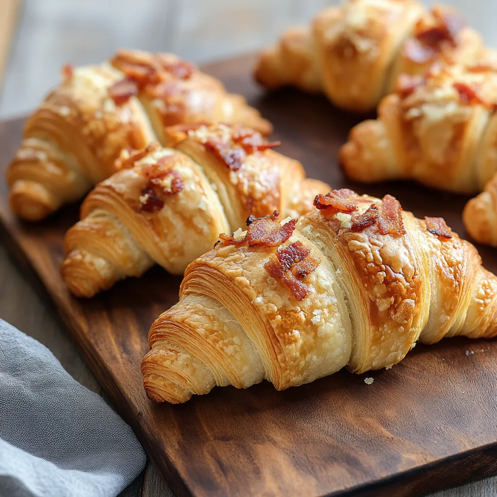 Croissant con bacon.