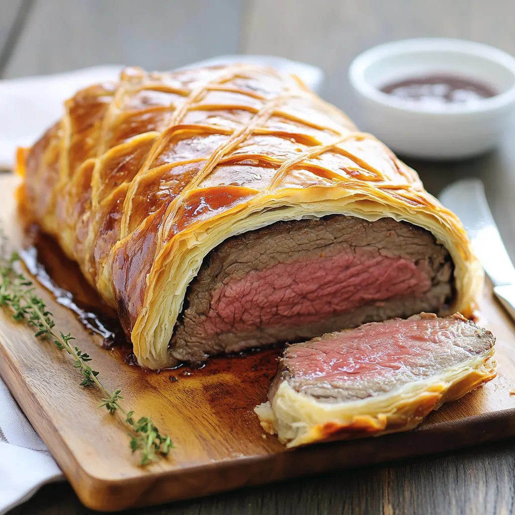 Un roast beef con un'insalata di pomodoro e basilico.