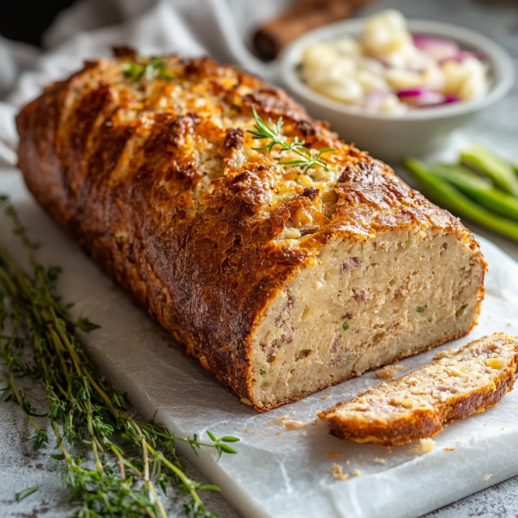 Un pane di pane con verdure e spezie.