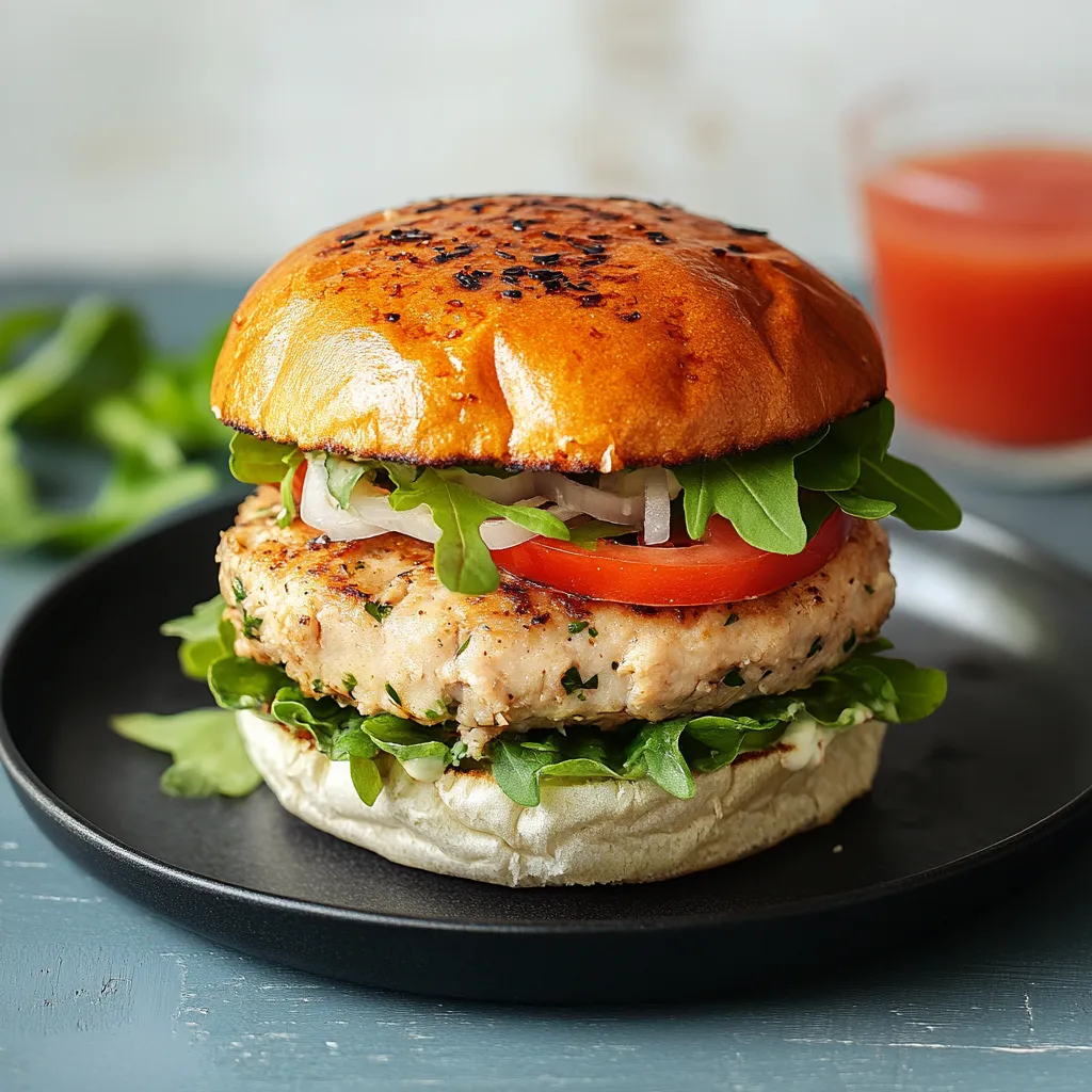Una fetta di hamburger con lattuga e pomodoro.