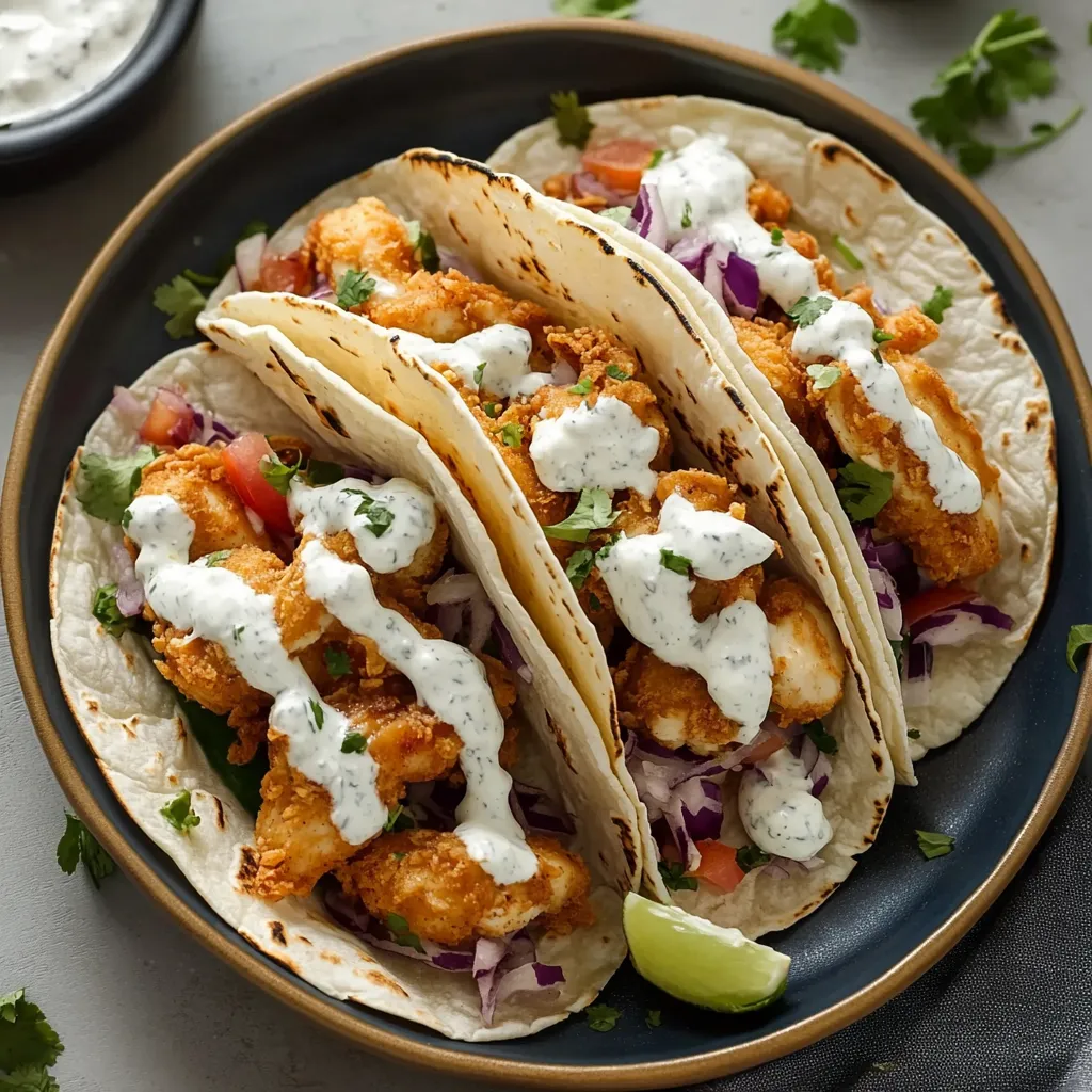 Tacchini con pesce fritto e salsa.