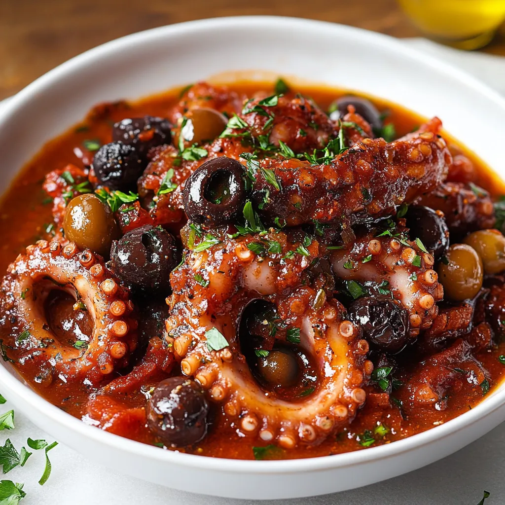 Una ciotola con un'ottima combinazione di ingredienti come ostriche, pomodori, olive, capers, e peperoni.