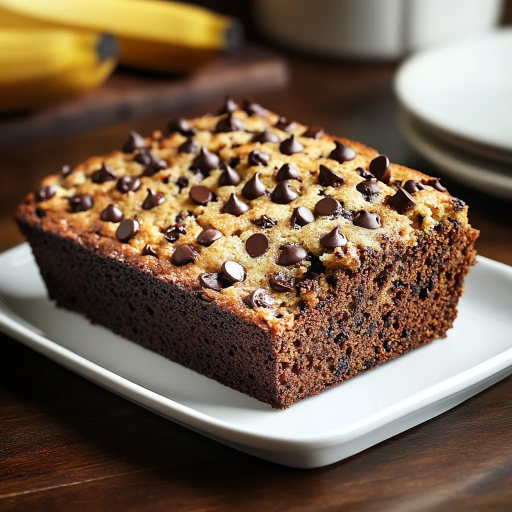 Un pane di banana con cioccolato.