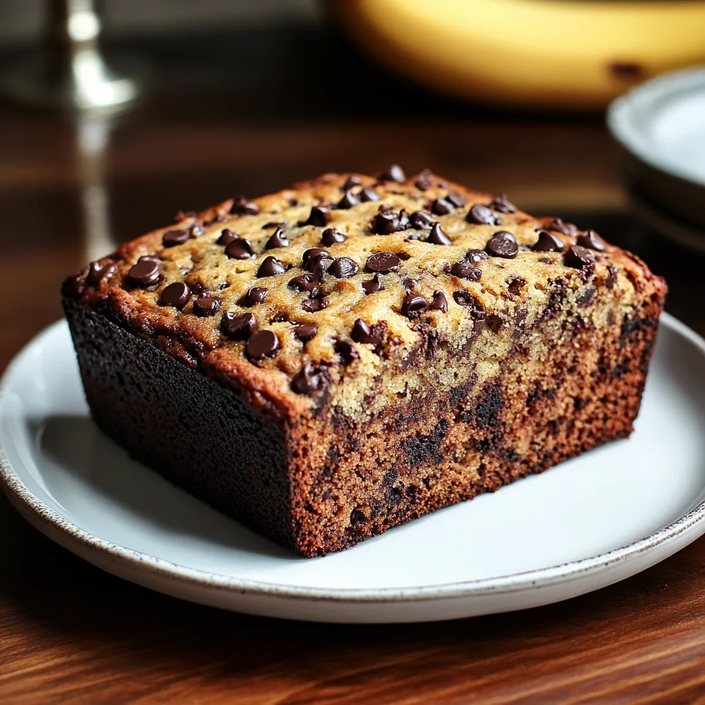 Un pane di banana e cioccolato.