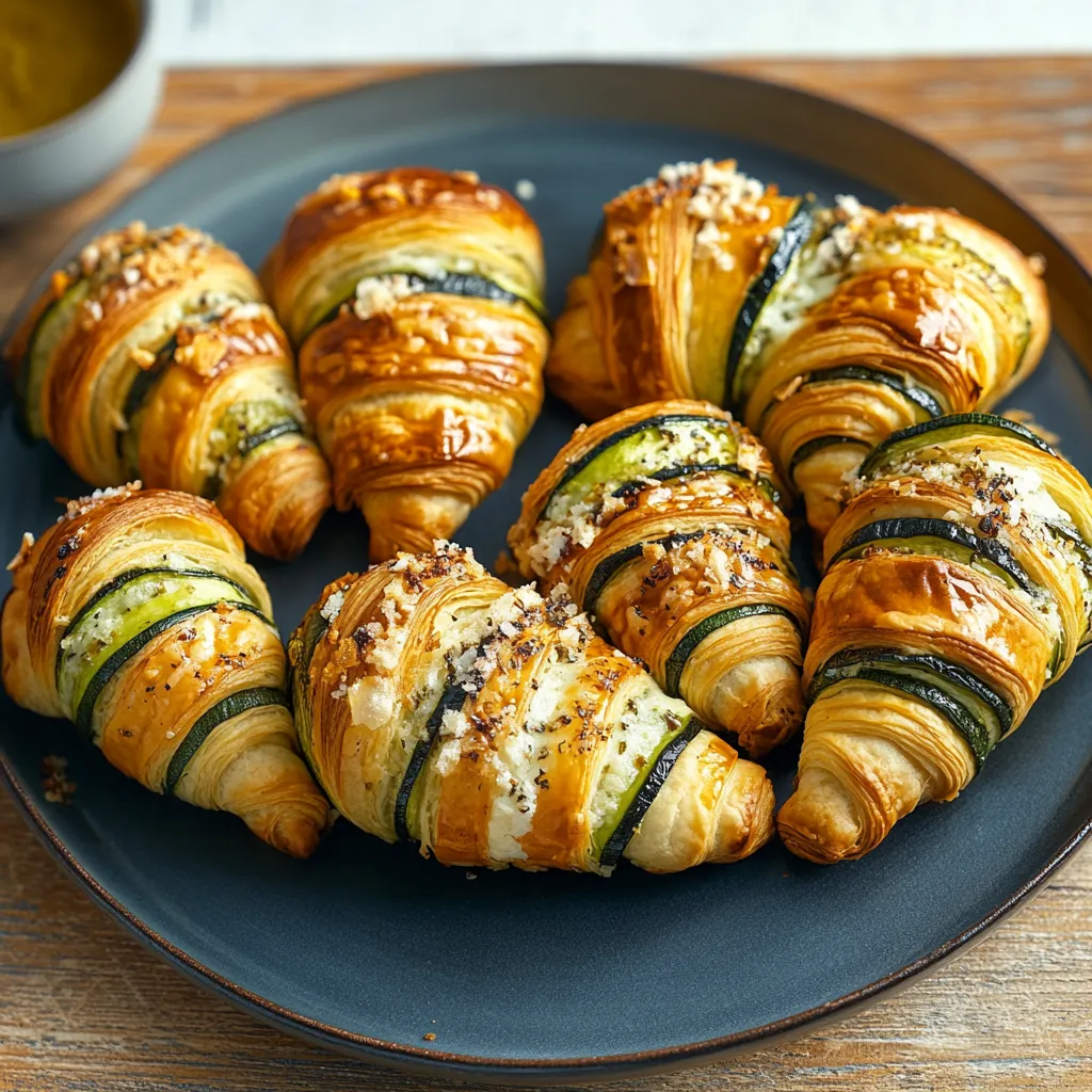Piatti croissant con verdure.