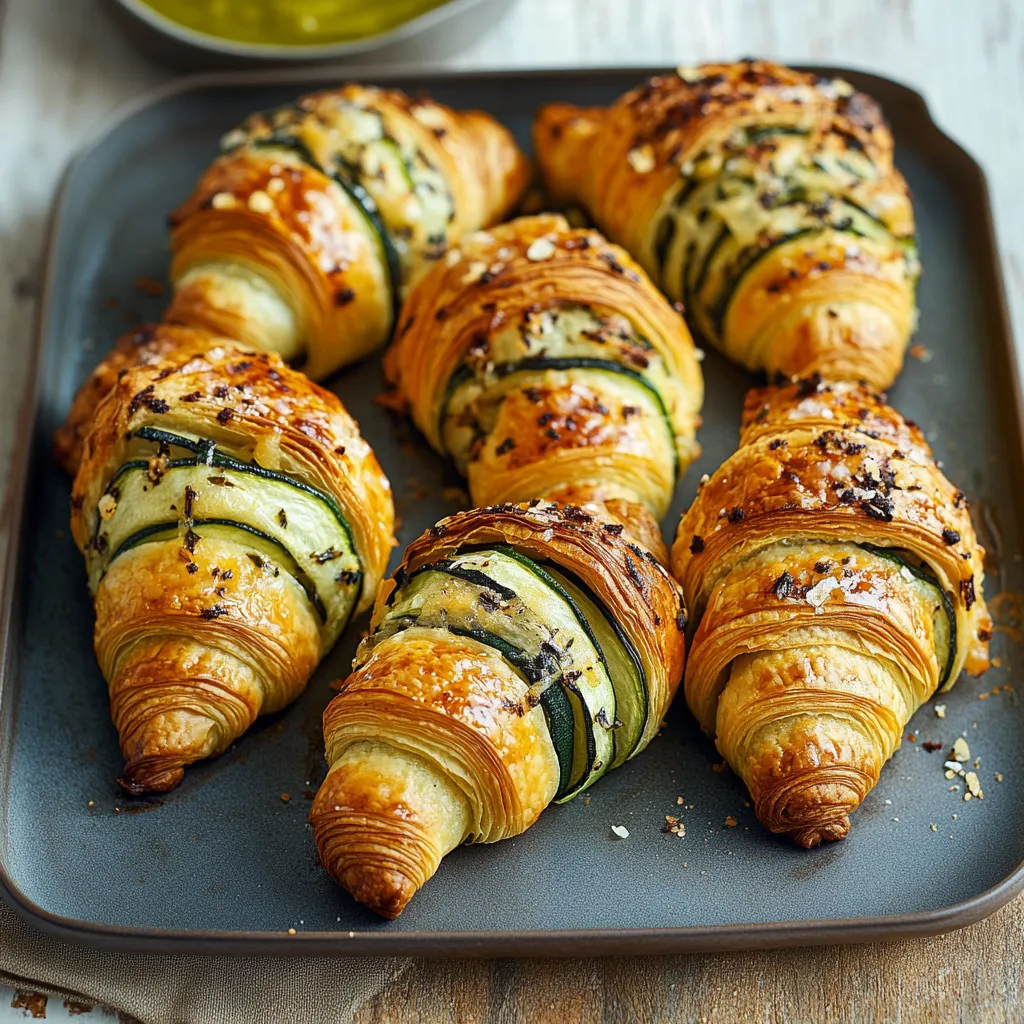 Quattro croissant con verdure.