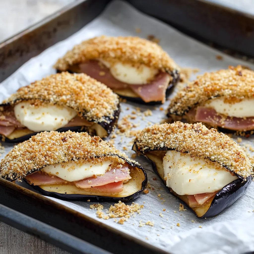 Piatti con patate e prosciutto.
