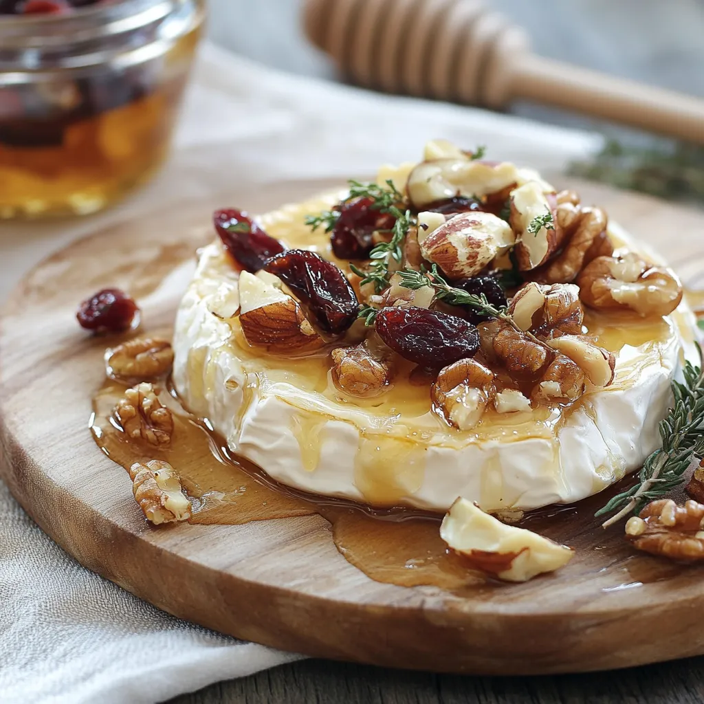 Un piatto di formaggio con nocciole e spezie.