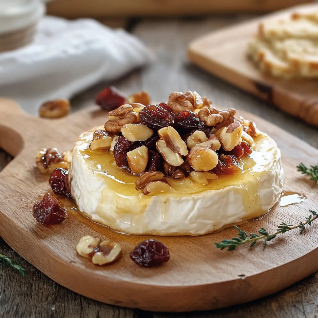 Un piatto di formaggio con noci e frullati.