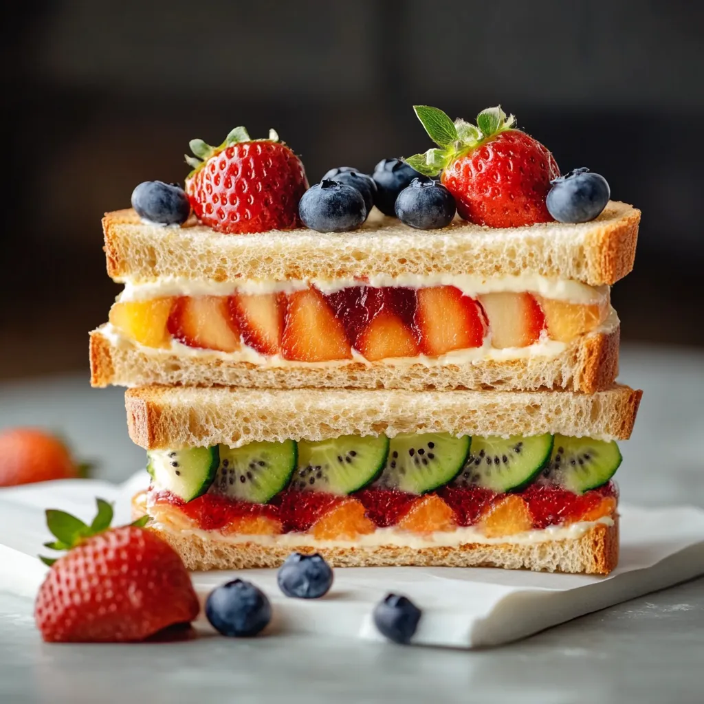 Un panino con frutta e verdura.