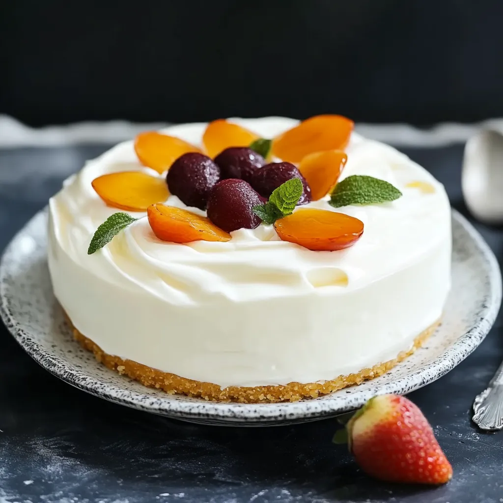 Una torta con frutta e crema.
