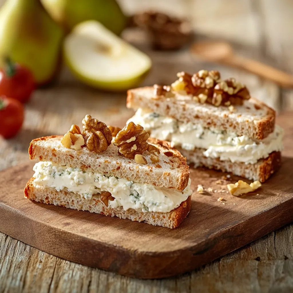 Due panini con frutta e noci.