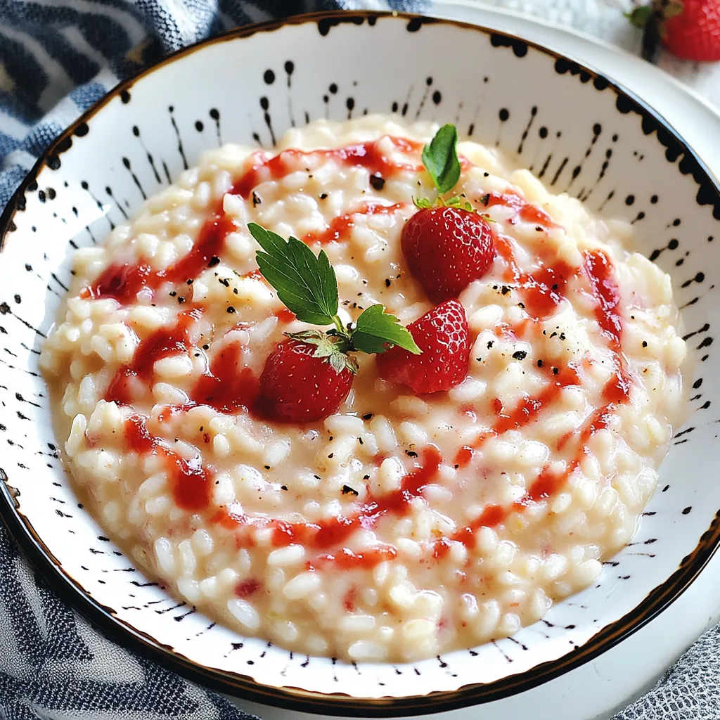 Riso con frutta rossa.