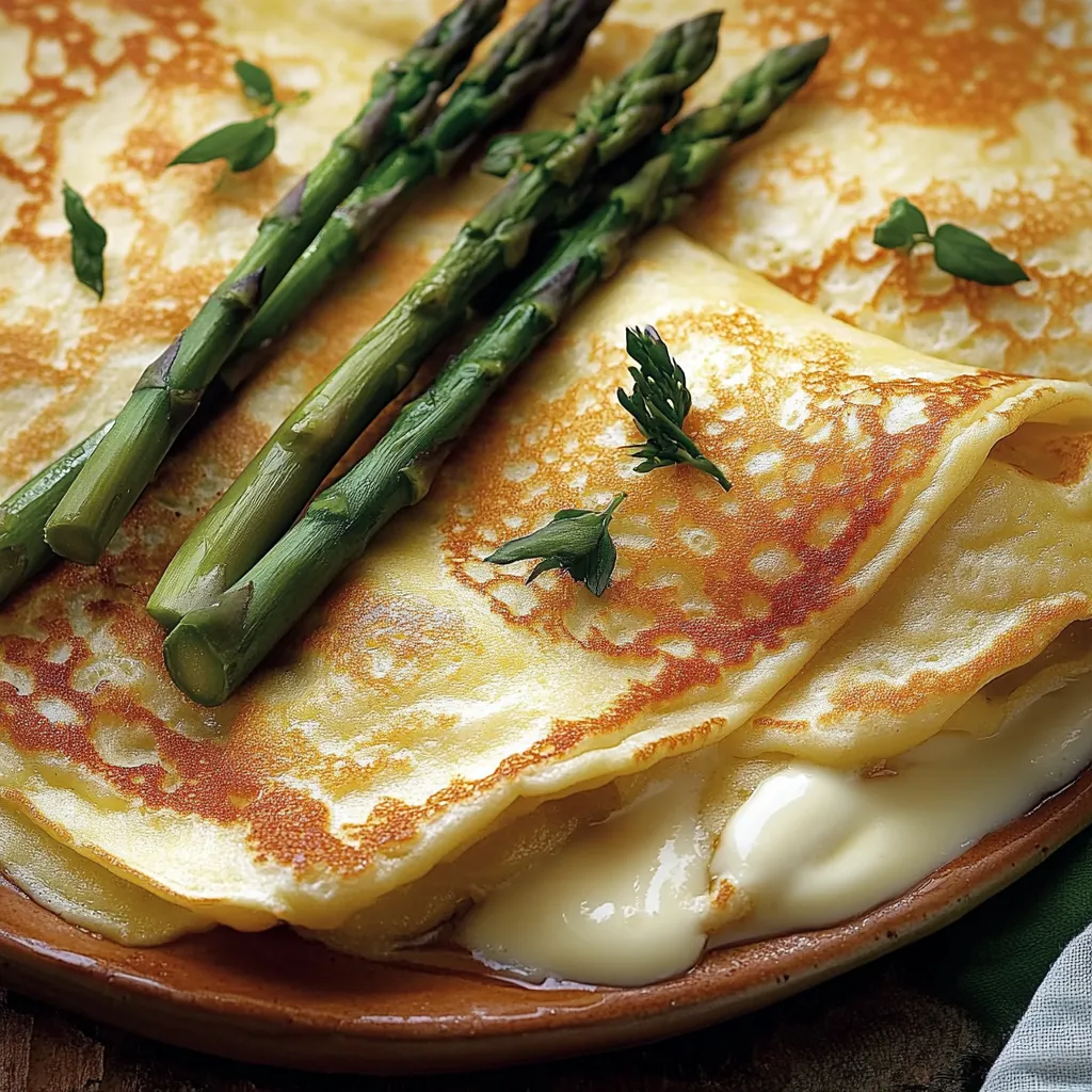 Piatti con asparagi e crema.