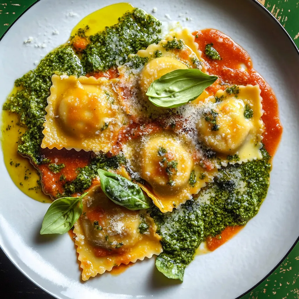 Piatti di pasta con verdure e formaggio.