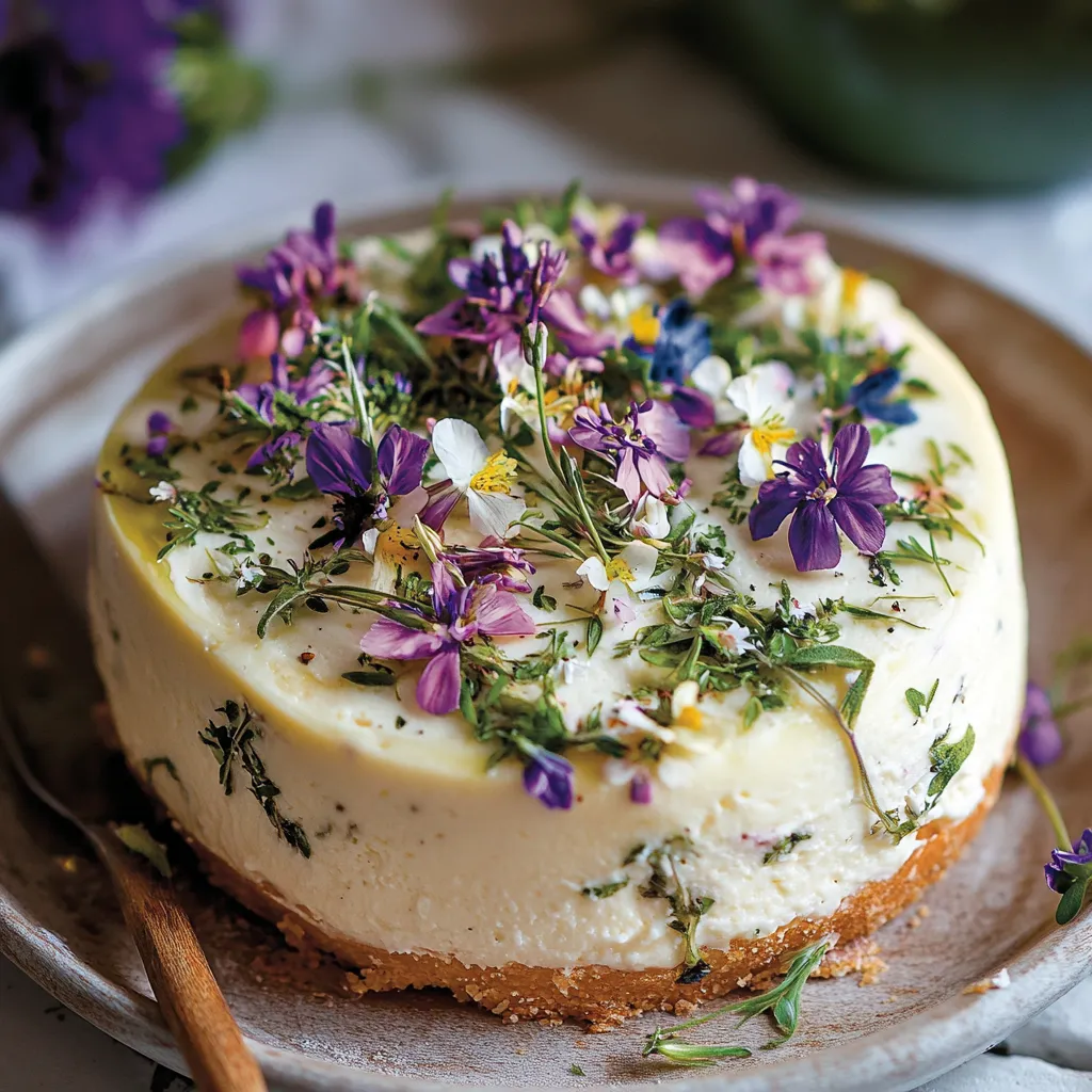 Una torta con fiori e semi.
