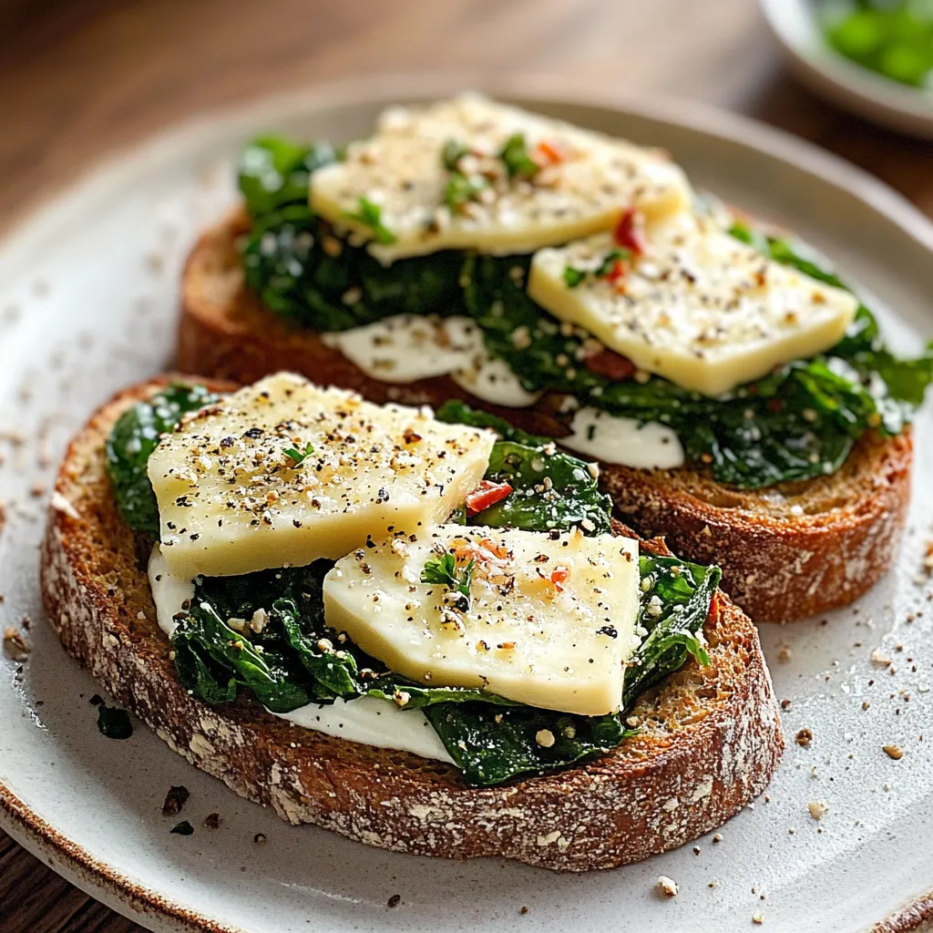 Due pani con verdure e formaggio.