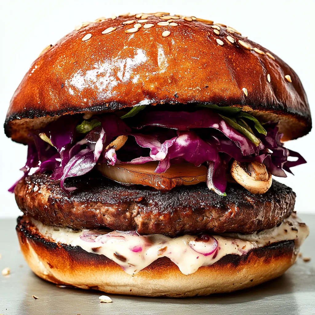 Un'immagine di un hamburger con lattuga e noci.