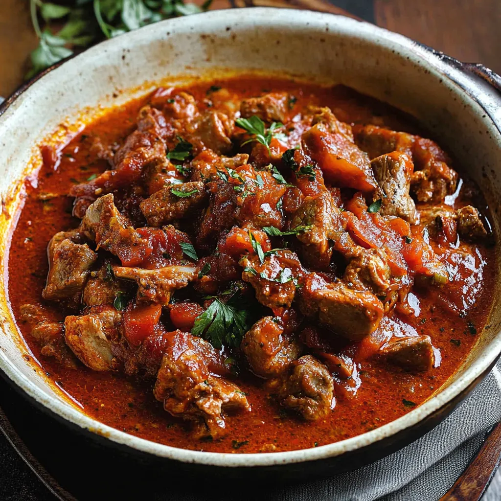 Una ciotola di carne con verdure.